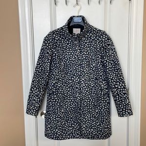 Loft Size 4 Navy and Gray Animal Print coat.
